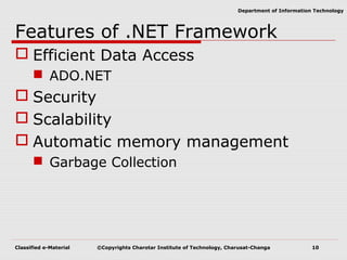Introduction to .NET Framework | PPT