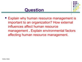 how you explain why human resource management is important to an ...