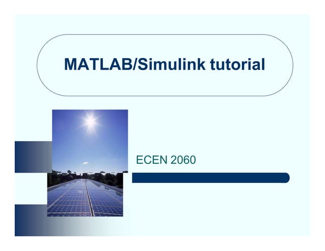 matlab basics and Simulink for beginners | PPT