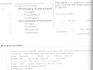 Constant & Variable
 