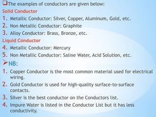 Examples For Conductors Lecture1 electrical conduction physical metallurgy and physical ...