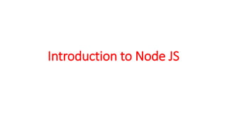 introduction to node js kndoendenendjndj | PDF