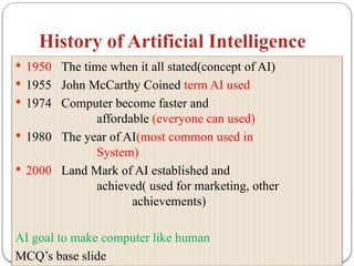 Comprehensive Overview of Artificial Intelligence: History, Definitions ...