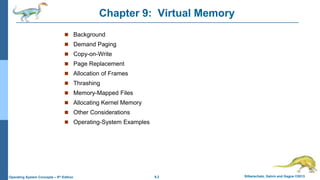advanced operating systems chapter 9 virtual memory | PPTX