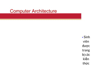 Comprehensive Introduction to Computer Architecture and Performance | PDF