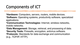 Information and communication technology Lec 1 - ICT vs IT.pptx