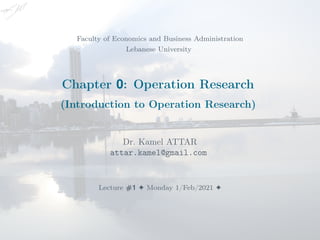 Introduction to operations research | PPT
