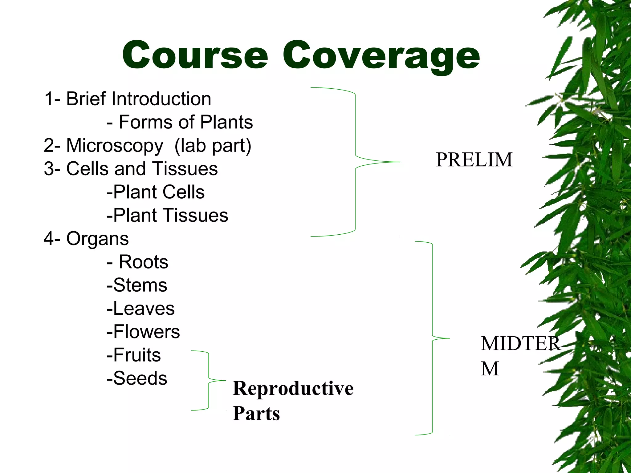 Lec 1 intro to botany | PPT