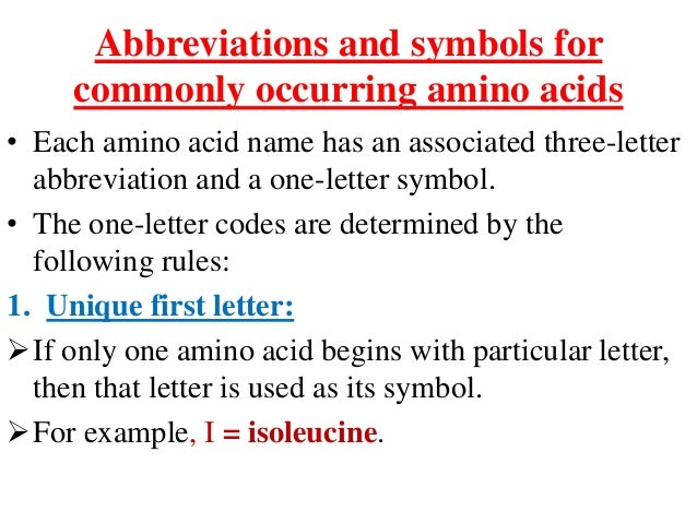 lec 1 level 3 nu intr amino acids amino acid one letter code