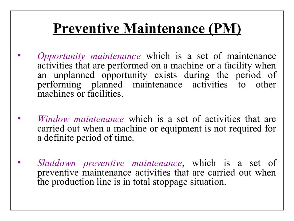S6 Lec1 Maintenance Definition Note