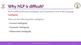 Introduction to Natural Language Processing | PDF