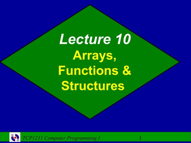 Computer Programming- Lecture 10 | PPT