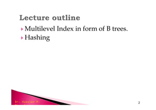 CS215 - Lec 10 b trees and hashing | PDF | Databases | Computer ...