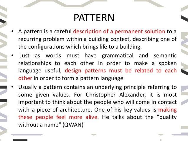 Lec 10 a pattern language
