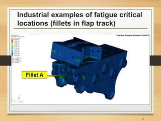 Industrial examples of fatigue critical
locations (fillets in flap track)
52
Fillet A
 