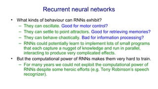 Advanced Machine Learning: Understanding and Training Recurrent Neural ...