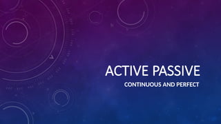 Comprehensive Guide to Active and Passive Voice with Continuous and ...