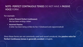 Comprehensive Guide to Active and Passive Voice with Continuous and ...