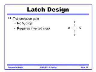 VLSI DESIGN LECTURE NOTE 10 SEQUENTIAL CIRCUITS.ppt