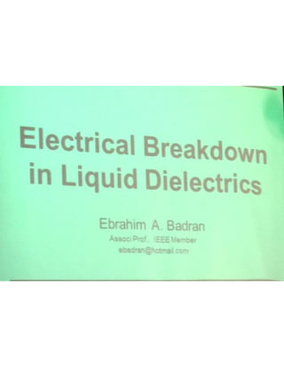 Lec(11):Break bown in liquid