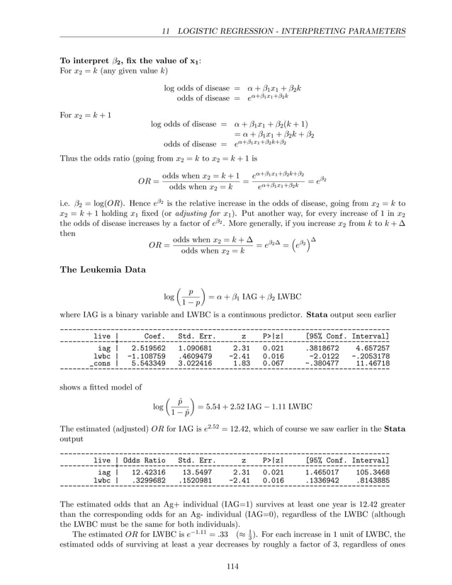 Lec11 logistic regression | PDF