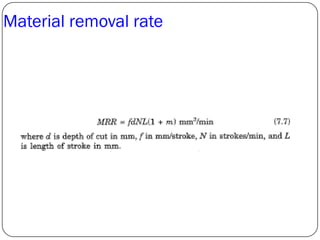 Material removal rate
 