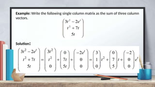 Solution of Linear System of Equations and Matrices | PPTX