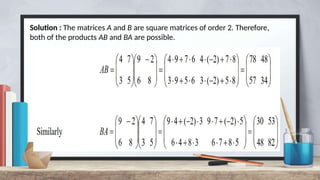 Solution of Linear System of Equations and Matrices | PPTX