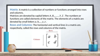 Solution of Linear System of Equations and Matrices | PPTX