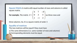 Solution of Linear System of Equations and Matrices | PPTX