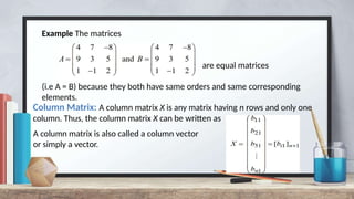 Linear Matrix Example Solution of Linear System of Equations and Matrices | PPTX