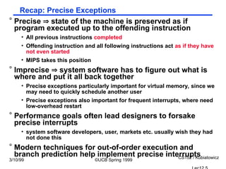 Precise Exceptions lec12-pipelining (1).pptvvcvchhvvhgjgjgb | PPT