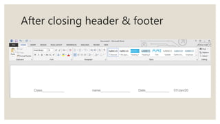 After closing header & footer
 