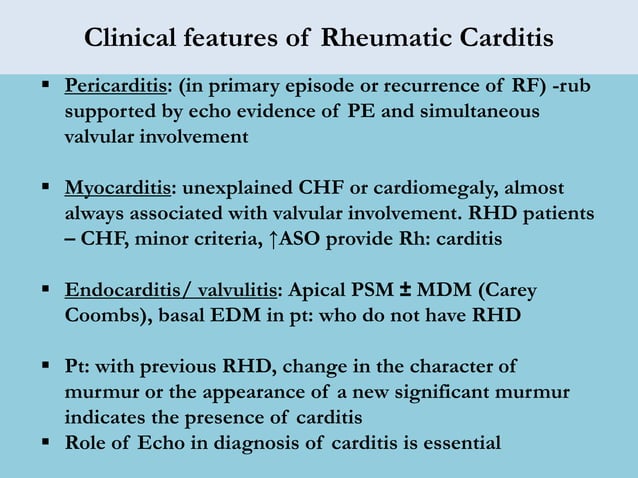 Recurrent Rheumatic Fever Lec 12 management of rheumatic fever rheumatic heart disease for mohs | PPT