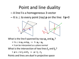 Homogeneous Line Computer Vision - Single View | PPTX