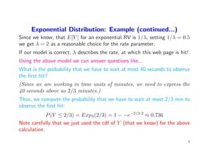 Exponential Distribution Examples Problems lec13 ppptttt reeszxc thydffgghjkklpoouyyttrfvbvbnn | PDF