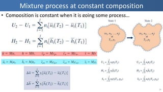Mixture process at constant composition
• Composition is constant when it is going some process…
26
 