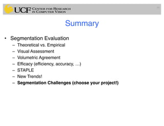 Lec14: Evaluation Framework for Medical Image Segmentation | PDF