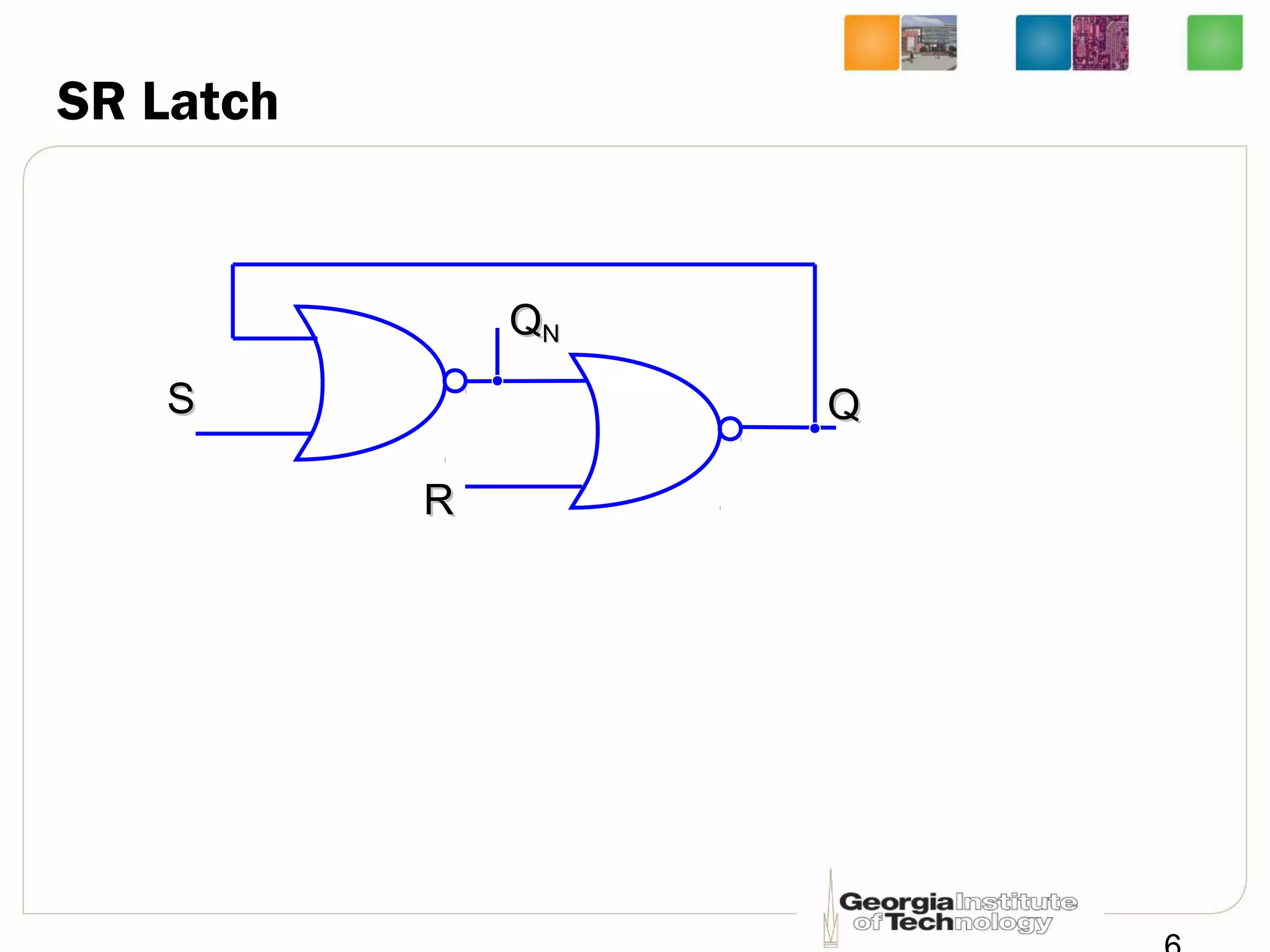 SR Latch
SS
RR
QQ
QQNN
 