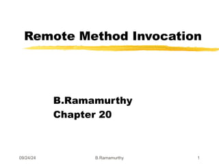Remote method invocation distribution system | PPT