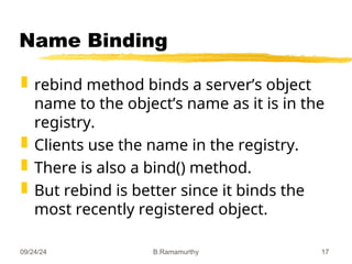 Remote method invocation distribution system | PPT
