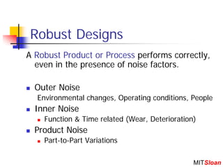 Robust Design | PDF | Mechanical and Industrial Engineering Industry ...