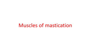 Muscles of mastication
 