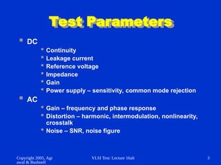 Intermod Rejection Comprehensive Analog and Mixed-Signal Circuit Testing Techniques and ...