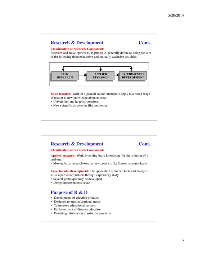 Research and Development | PDF