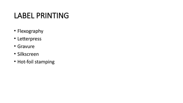 Polymer Packaging- (Labels and Labeling Machinery) | PPT