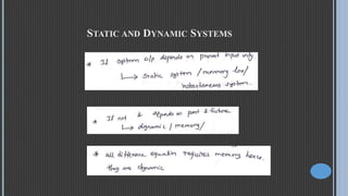 STATIC AND DYNAMIC SYSTEMS
 