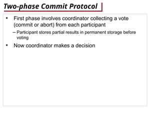 DS_ Distributed transactions and two phase commit | PPT