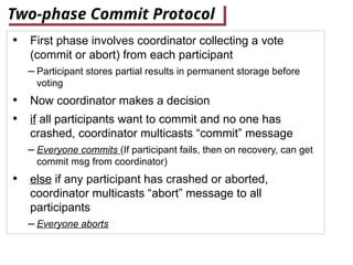 DS_ Distributed transactions and two phase commit | PPT