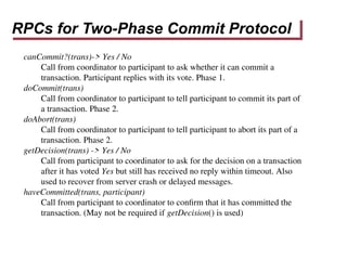 DS_ Distributed transactions and two phase commit | PPT
